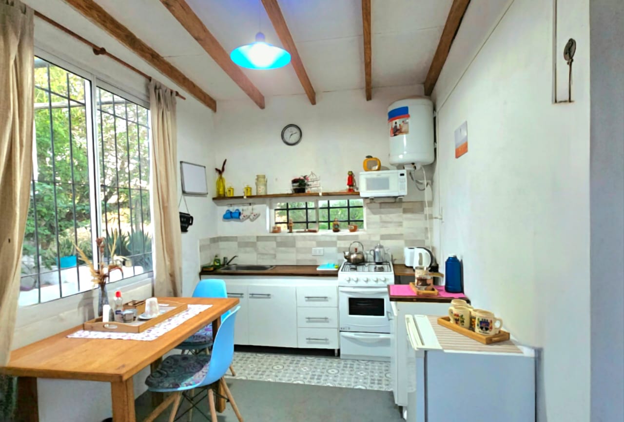 The kitchen, with the table by the window