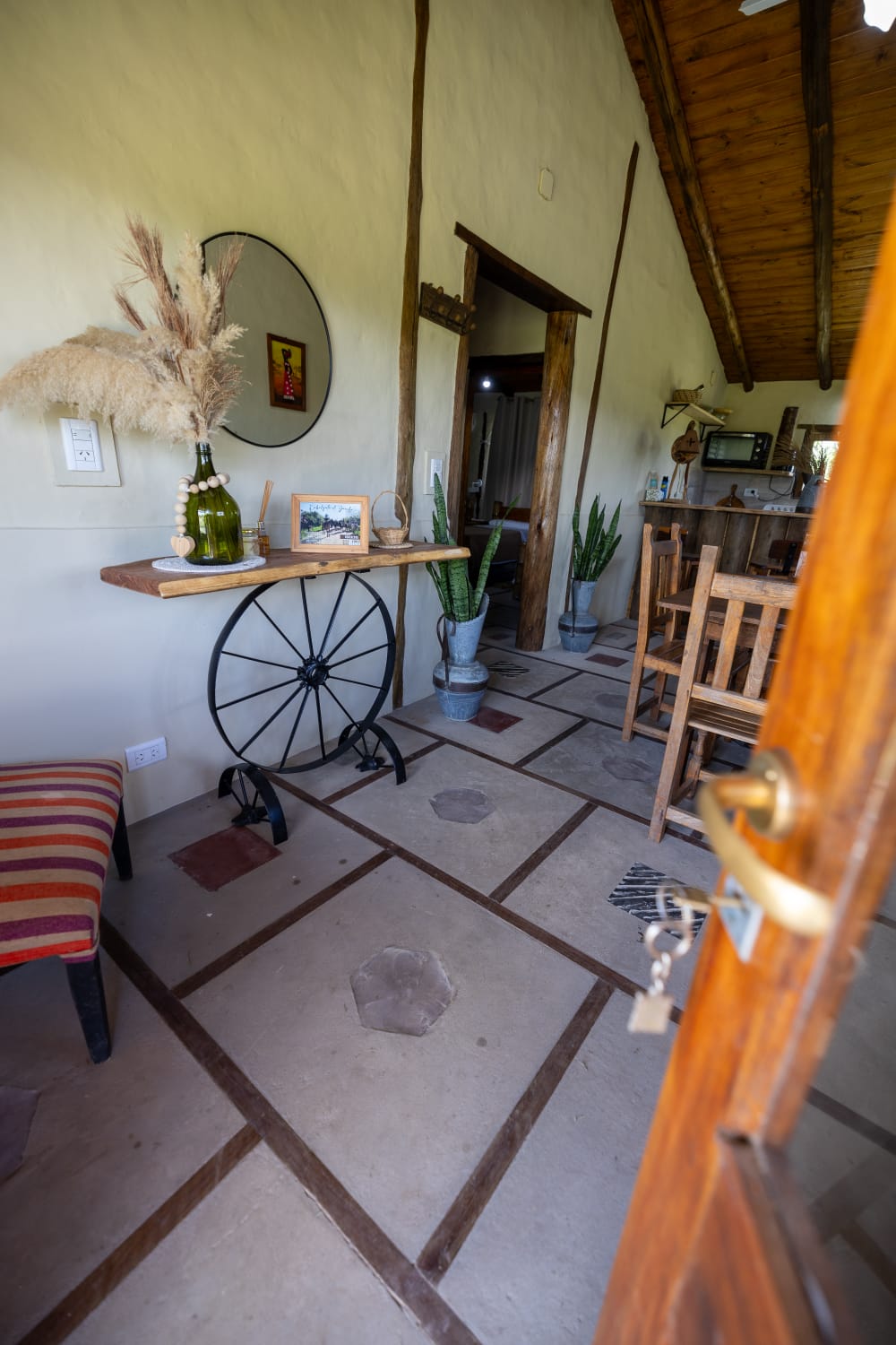 The interior, with country details