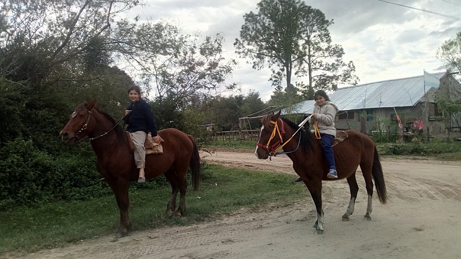 Horse ride along the sandy streets