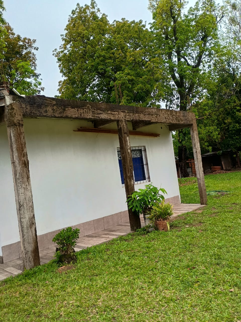 One of the studio apartments, seen from the garden