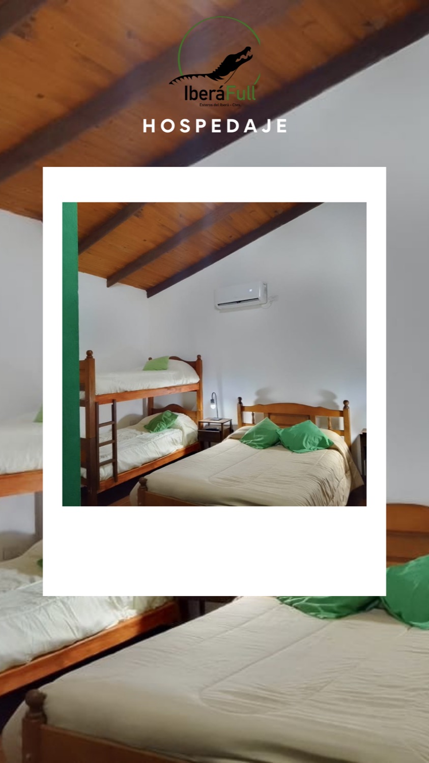 Habitación múltiple con literas y AC