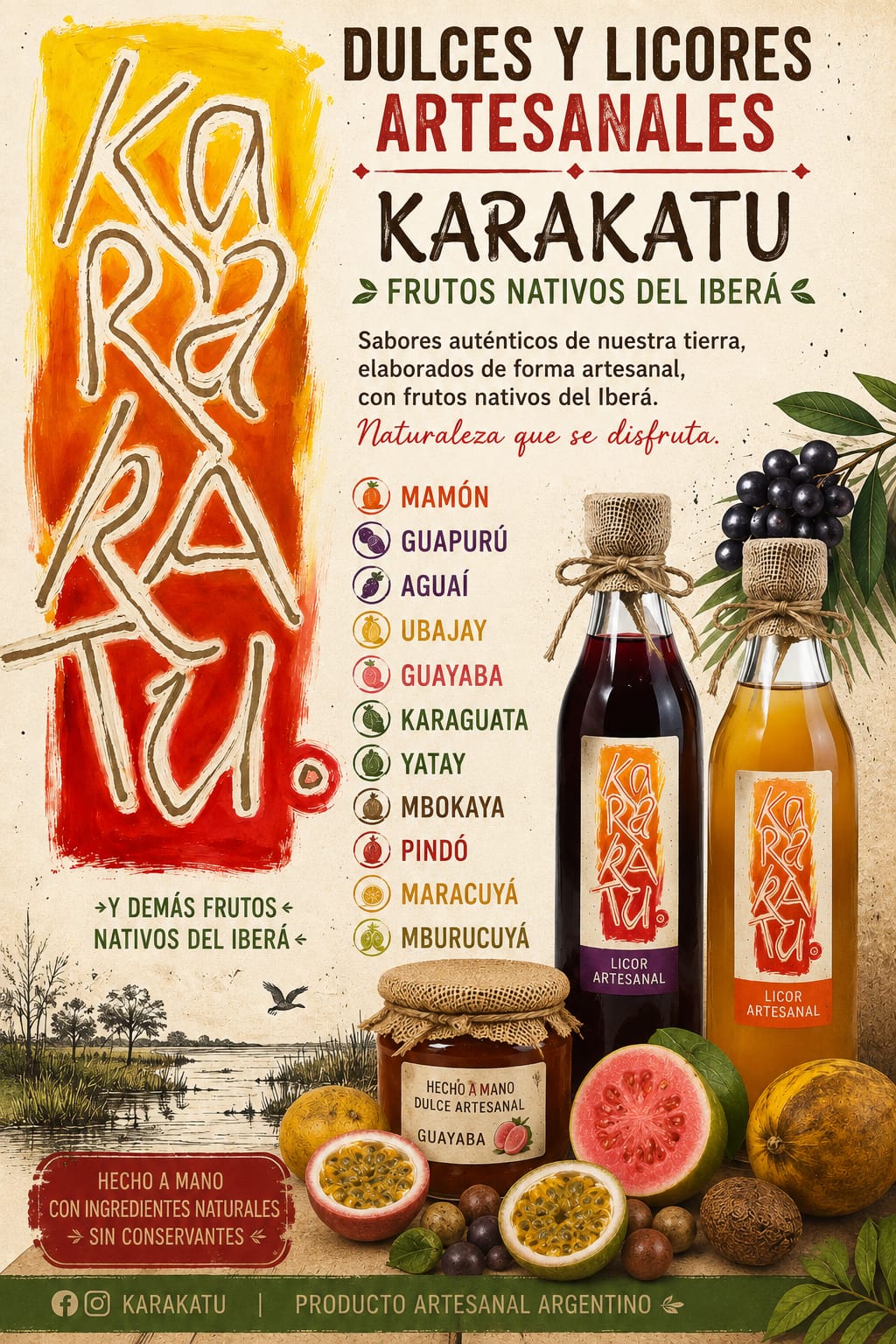 Dulces y licores de frutos nativos del Iberá
