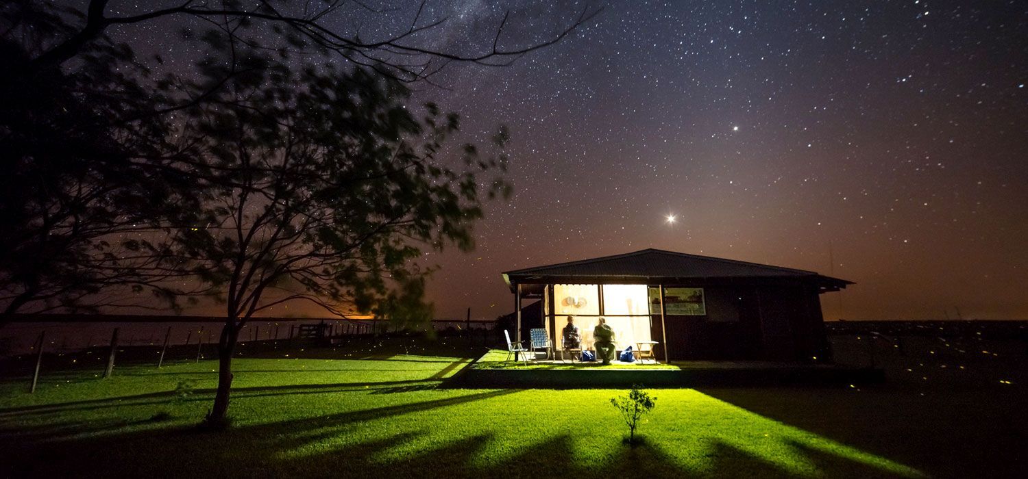 La Alondra'i bajo el cielo estrellado del Iberá  -  noche mágica