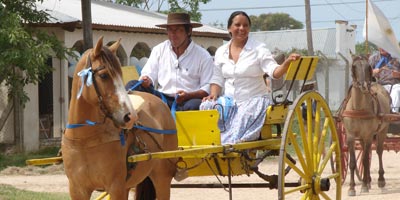 Paseo en carro por los paisajes del Iberá