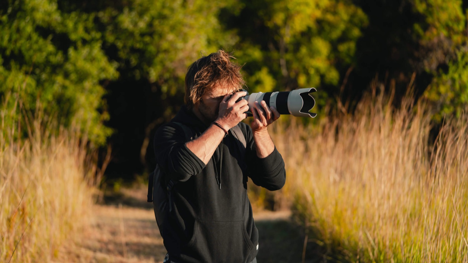 Fotografía de fauna entre los pastizales y monte nativo