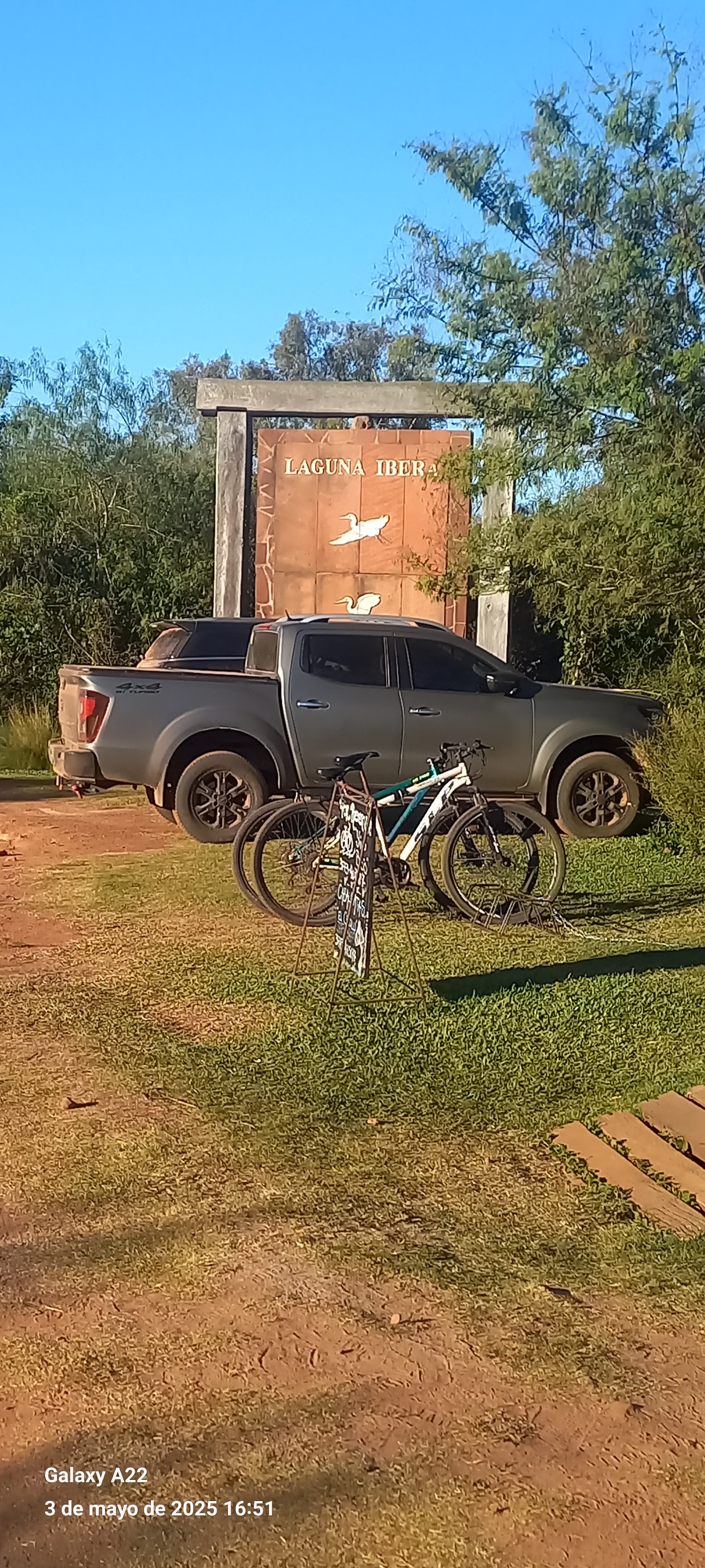 Bikes at the entrance, ready to go